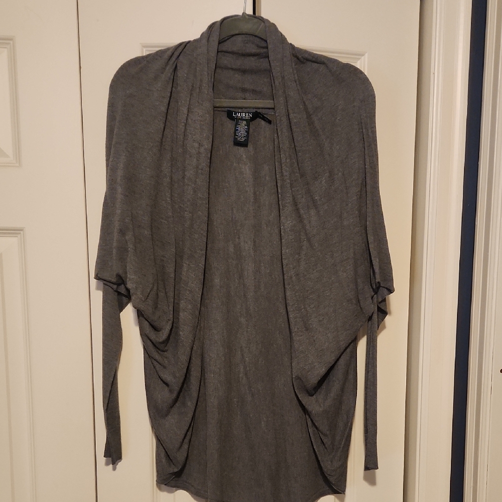 Ralph Lauren Gray Drape Sweater